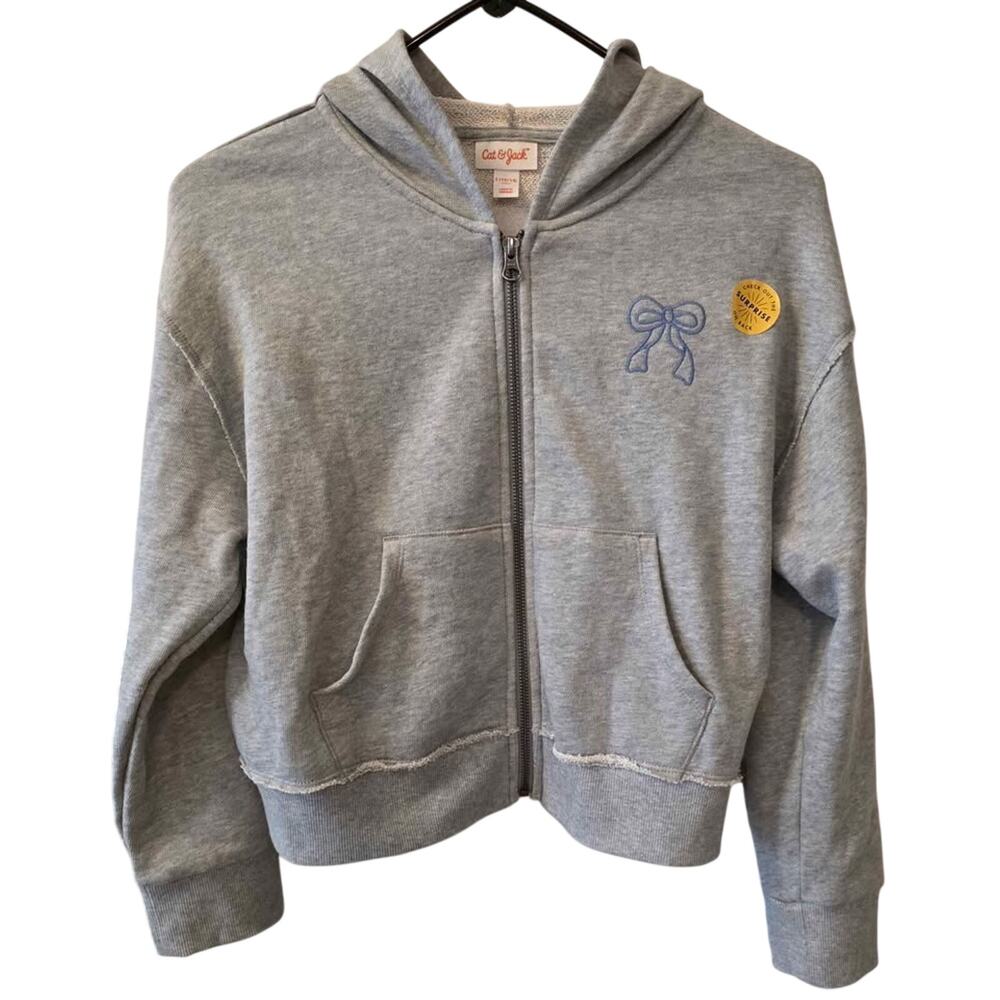 100% Cotton Cat & Jack Girls' Zip-Up Hoodie - Size L (10/12)